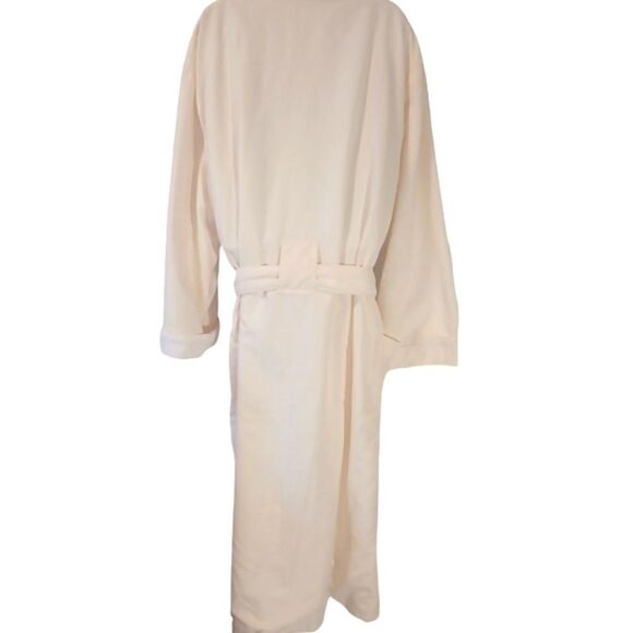 - Jennifer Adams Home luxury micro fiber ivory bathrobe unisex size L - Picture 5 of 11